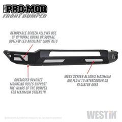 Westin - Westin 2019 Dodge Ram 1500 ( Excludes 1500 Classic & Rebel Models ) Pro - Mod Front Bumper - Demon Performance