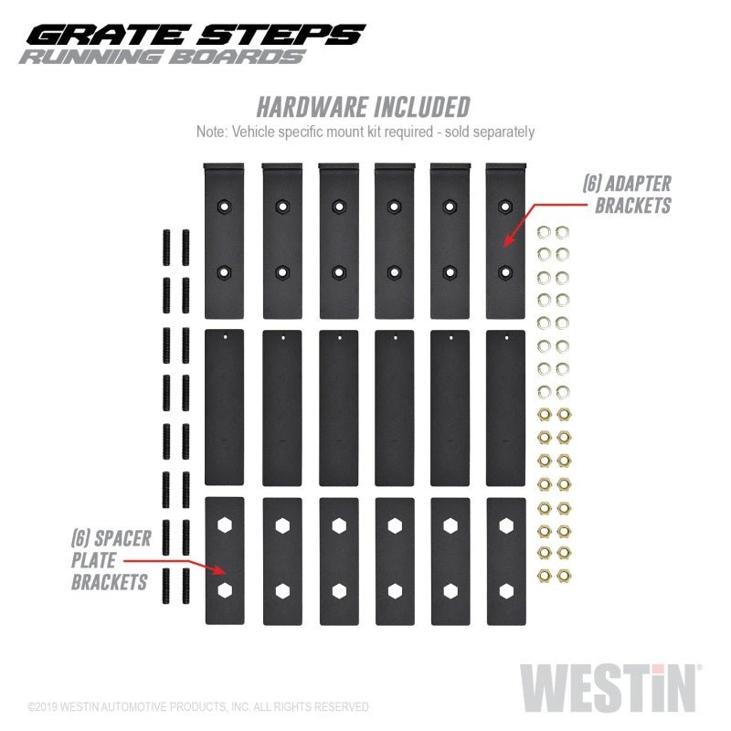 Westin - Westin Grate Steps Running Boards 68 in - Textured Black - Demon Performance