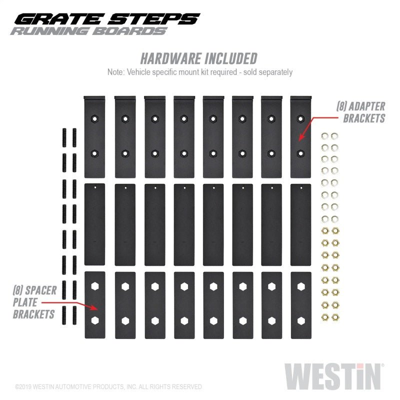 Westin - Westin Grate Steps Running Boards 79 in - Textured Black - Demon Performance