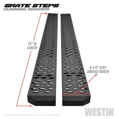 Westin - Westin Grate Steps Running Boards 79 in - Textured Black - Demon Performance