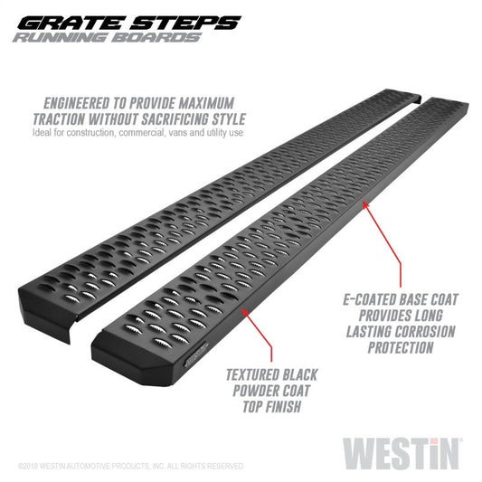 Westin - Westin Grate Steps Running Boards 83 in - Textured Black - Demon Performance