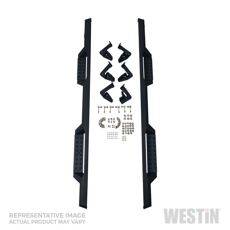 Westin - Westin/HDX 16 - 18 Nissan Titan XD Crew / 17 - 18 Titan Crew Cab Drop Nerf Step Bars - Textured Black - Demon Performance