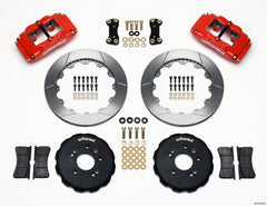Wilwood - Wilwood FSLI4 Front Hat Kit 13.00in Drilled Red Nissan 240SX - Demon Performance