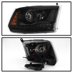SPYDER - xTune Dodge Ram 13 - 17 ( w/ Factory Projector LED) Projector Headlight - Black HD - JH - DR13 - P - BK - Demon Performance