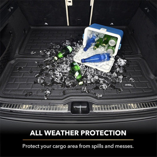 3D MAXpider - 3D Maxpider 11 - 23 Dodge Challenger W/ Subwoofer Kagu Black Cross Fold Cargo Liner - Demon Performance