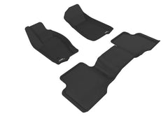 3D MAXpider - 3D MAXpider 2005-2010 Jeep Grand Cherokee Kagu 1st & 2nd Row Floormats - Black - Demon Performance