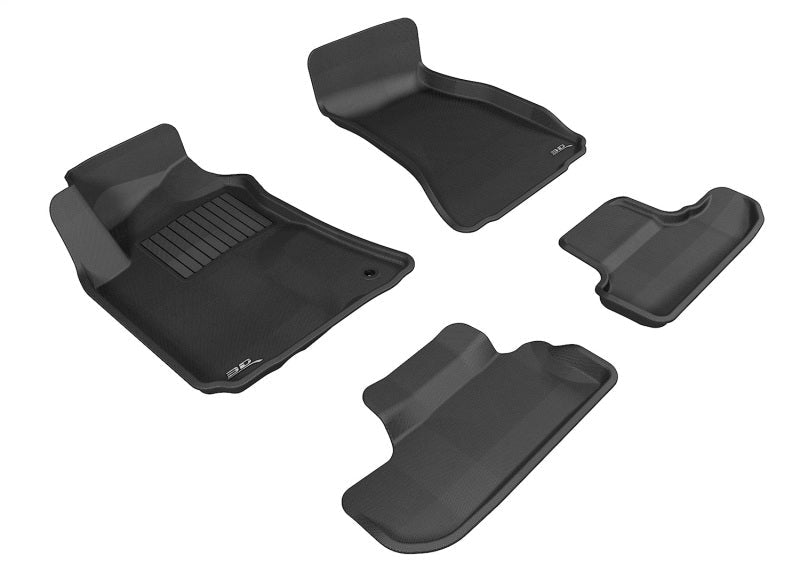 3D MAXpider - 3D MAXpider 2008-2010 Dodge Challenger Kagu 1st & 2nd Row Floormats - Black - Demon Performance