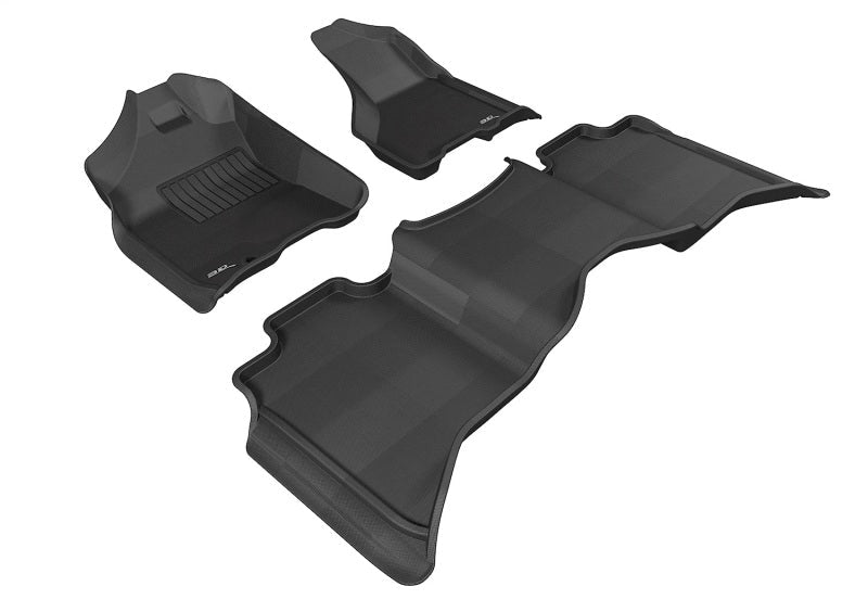 3D MAXpider - 3D MAXpider 2009-2012 Dodge Ram 1500/2500/3500 Crew Cab Kagu 1st & 2nd Row Floormats - Black - Demon Performance