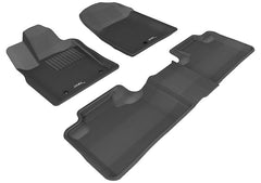 3D MAXpider - 3D MAXpider 2011-2013 Jeep Grand Cherokee Kagu 1st & 2nd Row Floormats - Black - Demon Performance