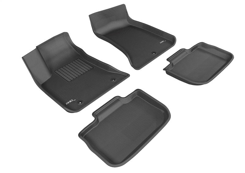 3D MAXpider - 3D MAXpider 2011-2019 Chrysler 300/300C Rwd Kagu 1st & 2nd Row Floormats - Black - Demon Performance