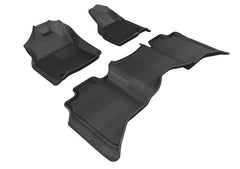 3D MAXpider - 3D MAXpider 2012-2020 Dodge Ram 1500/2500/3500 Crew Cab Kagu 1st & 2nd Row Floormats - Black - Demon Performance