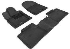 3D MAXpider - 3D MAXpider 2013-2020 Jeep Grand Cherokee Kagu 1st & 2nd Row Floormats - Black - Demon Performance