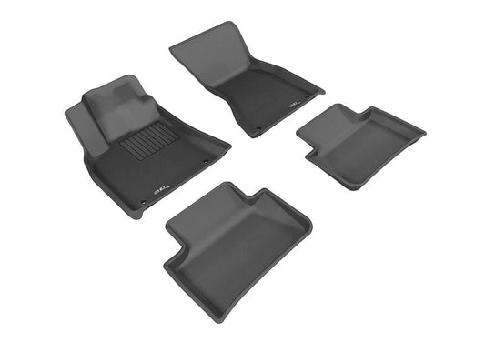 3D MAXpider - 3D MAXpider 2014-2019 Porsche Macan Kagu 1st & 2nd Row Floormats - Black - Demon Performance
