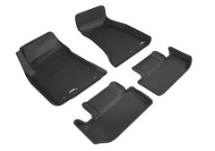 3D MAXpider - 3D MAXpider 2015-2020 Dodge Challenger Rwd Kagu 1st & 2nd Row Floormats - Black - Demon Performance