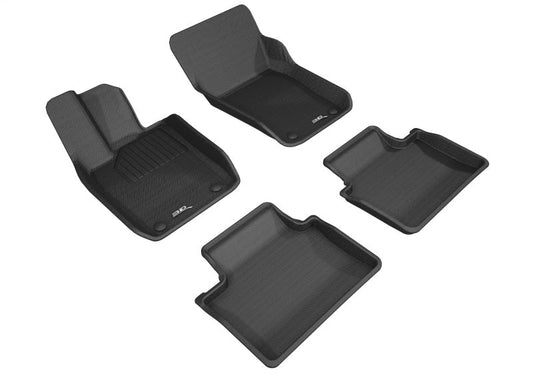 3D MAXpider - 3D MAXpider 2017-2019 Porsche Panamera Kagu 1st & 2nd Row Floormats - Black - Demon Performance