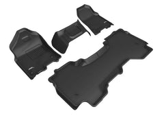 3D MAXpider - 3D MAXpider 2019-2020 Dodge Ram 1500 Quad Cab Kagu 1st & 2nd Row Floormats - Black - Demon Performance