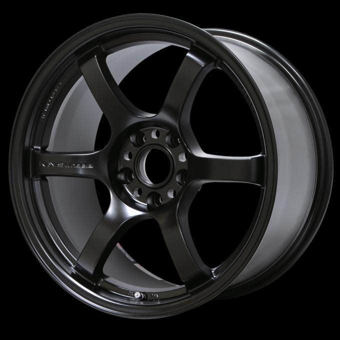 Gram Lights 57DR 17x9.0 +12 5-114.3 Semi Gloss Black Wheel