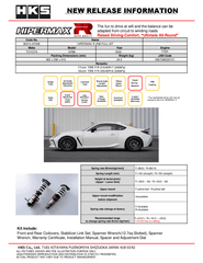 HKS Hipermax R ZN8 Full Kit