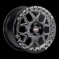 Weld Solana Beadlock 17x10 / 5x127 BP / ET38 / 71.5mm Bore - Gloss Black MIL DIA Wheel