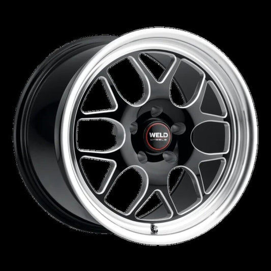 Weld Solana Drag 17x10 / 5x115 BP / ET30 / 78.1mm Bore - Gloss Black MIL DIA Wheel