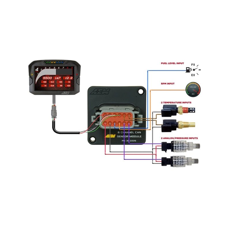 AEM - AEM 6 Channel CAN Sensor Module - Demon Performance