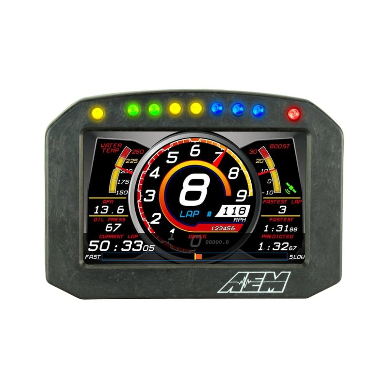 AEM - AEM CD - 5G Carbon Flush Digital Dash Display w/ Internal 20Hz GPS & Antenna - Demon Performance