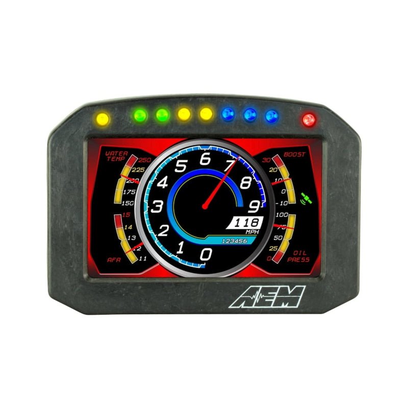 AEM - AEM CD - 5LG Carbon Logging Flush Digital Dash Display w/ Internal 20Hz GPS & Antenna - Demon Performance