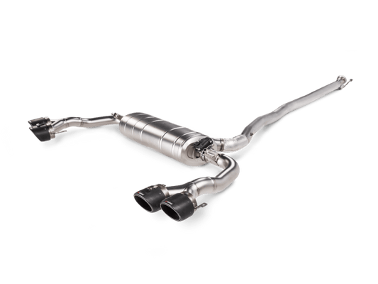Akrapovic - Akrapovic 2024+ Mercedes - AMG CLA 45 / CLA 45 S (C118/x118) Evo Line Cat Back (Titanium) w/ CF Tips - Demon Performance
