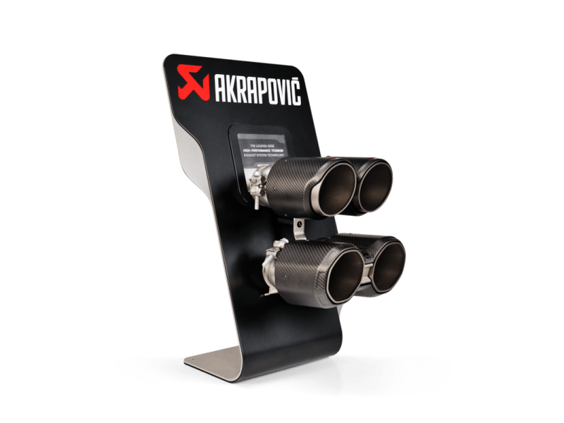 Akrapovic - Akrapovic Counter Display with BMW M3/M4 Sample Tail Pipe Sets - Demon Performance