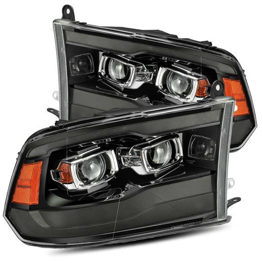 AlphaRex - AlphaRex 09 - 18 Dodge Ram 1500HD PRO - Series Proj Headlights Plank Style Black w/Seq Signal/Smoked DRL - Demon Performance
