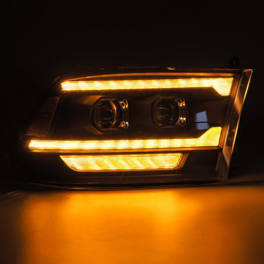 AlphaRex - AlphaRex 09 - 18 Dodge Ram 2500 LUXX LED Proj Headlights Plank Style Blk w/Activ Light/Seq Signal/DRL - Demon Performance