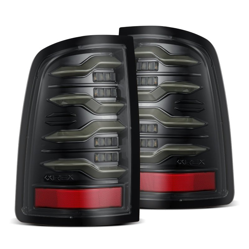 AlphaRex - AlphaRex 09 - 18 Dodge Ram Luxx - Series LED Tail Lights Alpha - Black w/ Activation Light & Seq. Signal - Demon Performance