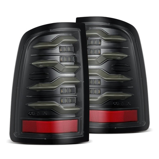 AlphaRex - AlphaRex 09 - 18 Dodge Ram Luxx - Series LED Tail Lights Alpha - Black w/ Activation Light & Seq. Signal - Demon Performance