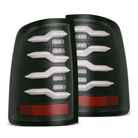 AlphaRex - AlphaRex 09 - 18 Dodge Ram Luxx - Series LED Tail Lights Black w/ Activation Light & Sequential Signal - Demon Performance