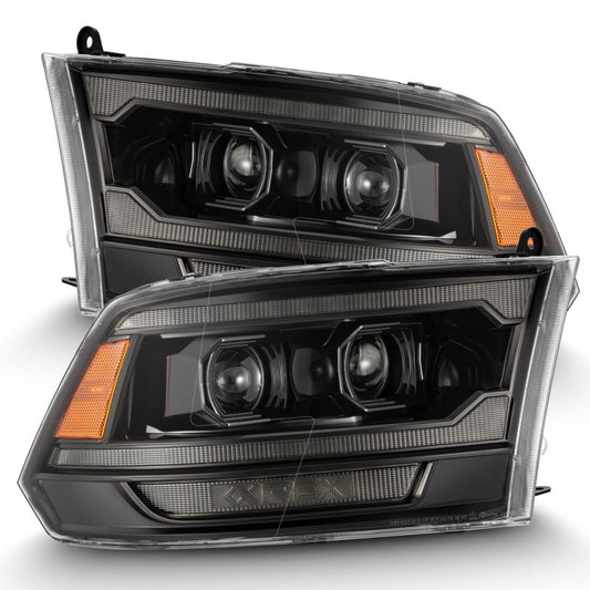 AlphaRex - AlphaRex 09 - 18 RAM 1500 PRO - Series Proj Headlights Alpha - Black w/Sequential Signal & Top/Middle DRL - Demon Performance