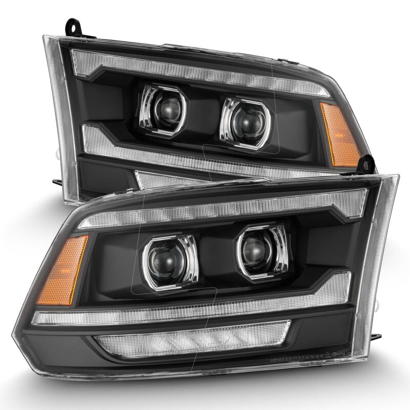 AlphaRex - AlphaRex 09 - 18 Ram 1500/2500 PRO - Series Proj Headlights Black w/Sequential Signal and Top/Middle DRL - Demon Performance