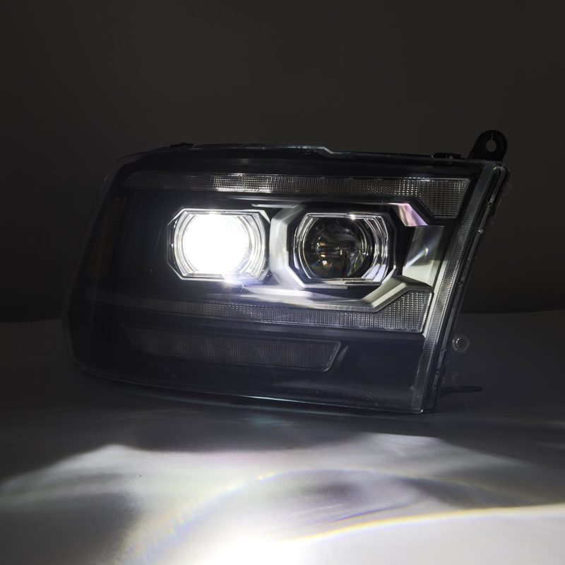 AlphaRex - AlphaRex 09 - 18 Ram 2500 LUXX LED Proj Headlight Plank Style Alpha Blk w/Activ Light/Seq Signal/DRL - Demon Performance