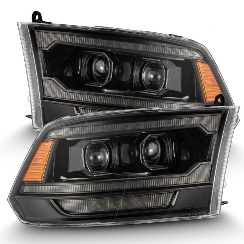 AlphaRex - AlphaRex 09 - 18 Ram 2500 LUXX LED Proj Headlight Plank Style Alpha Blk w/Activ Light/Seq Signal/DRL - Demon Performance