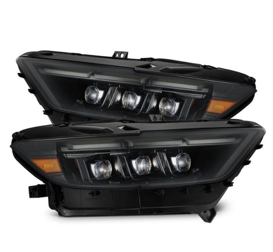 AlphaRex - AlphaRex 15 - 17 Ford Mustang NOVA LED Proj Headlights Alpha Black w/Activ Light/Seq Signal/Switch DRL - Demon Performance