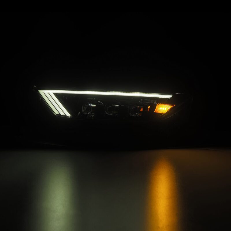 AlphaRex - AlphaRex 15 - 17 Ford Mustang NOVA LED Proj HL Alpha - Black w/Activ Light/Seq. Signal + Switchback DRL - Demon Performance