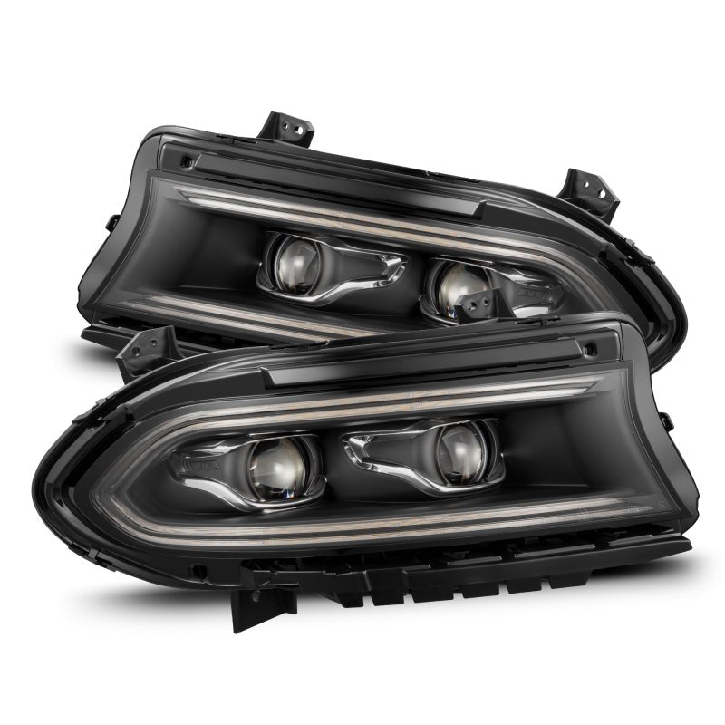 AlphaRex - AlphaRex 15 - 23 Dodge Charger LUXX - Series LED Proj Headlights Black w/Activtn Lgt & Seq.Sig / SB DRL - Demon Performance