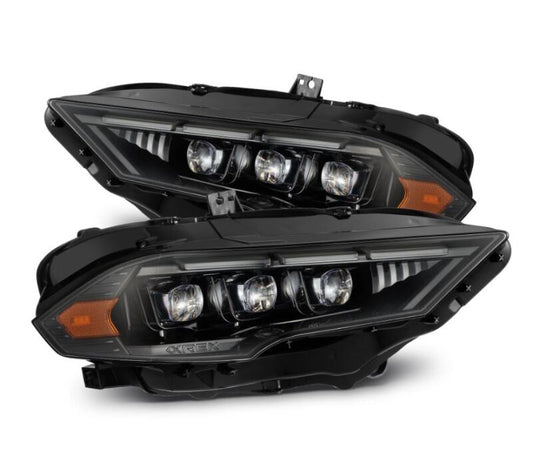 AlphaRex - AlphaRex 18 - 20 Ford Mustang NOVA LED Proj Headlights Alpha - Black w/Activ Light/Seq Signal/Switch DRL - Demon Performance