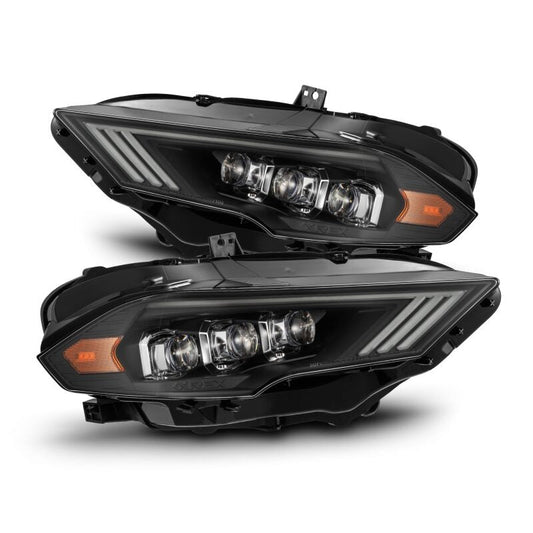 AlphaRex - AlphaRex 18 - 22 Ford Mustang NOVA - Series LED Projector Headlights Black - Demon Performance