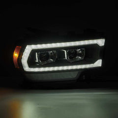 AlphaRex - AlphaRex 19 - 21 Ram 2500 LUXX LED Proj Headlights Plank Style Black w/Activ Light/Seq Signal/DRL - Demon Performance