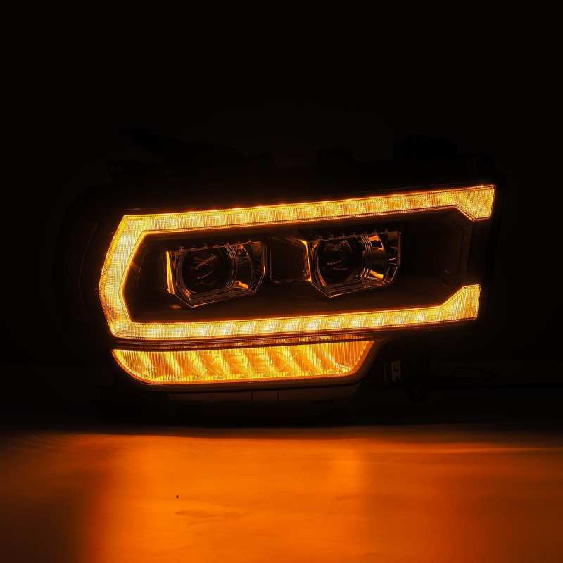 AlphaRex - AlphaRex 19 - 21 Ram 2500 LUXX LED Proj Headlights Plank Style Black w/Activ Light/Seq Signal/DRL - Demon Performance