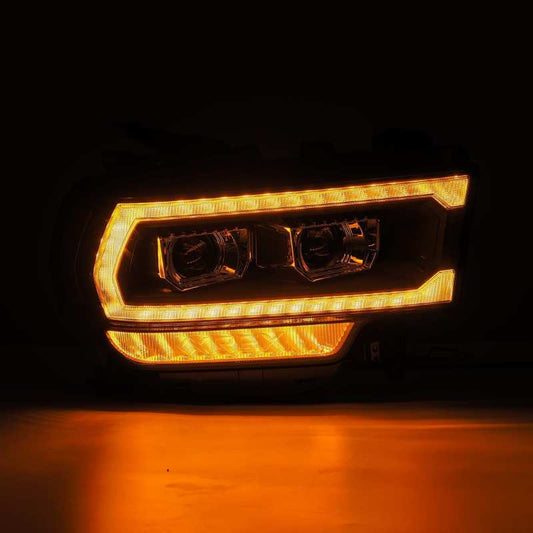 AlphaRex - AlphaRex 19 - 21 Ram 2500 LUXX LED Proj Headlights Plank Style Black w/Activ Light/Seq Signal/DRL - Demon Performance