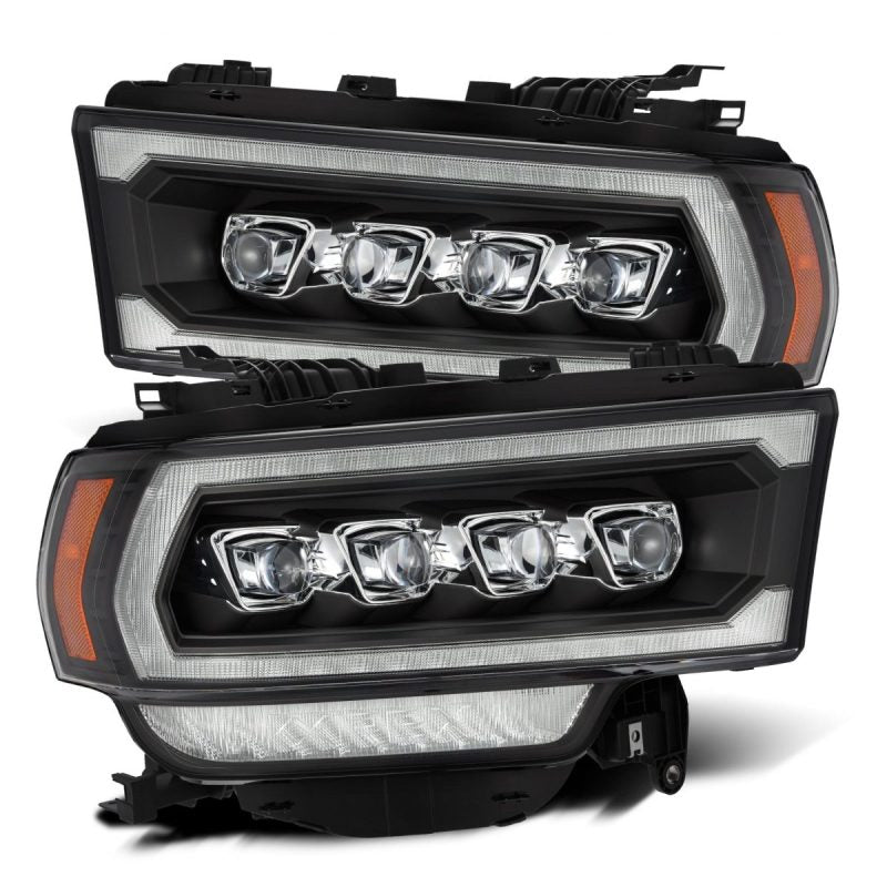 AlphaRex - AlphaRex 19 - 21 Ram 2500 NOVA LED Proj Headlights Plank Style Black w/Activ Light/Seq Signal/DRL - Demon Performance