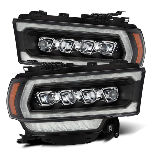 AlphaRex - AlphaRex 19 - 21 Ram 2500 NOVA LED Proj Headlights Plank Style Black w/Activ Light/Seq Signal/DRL - Demon Performance