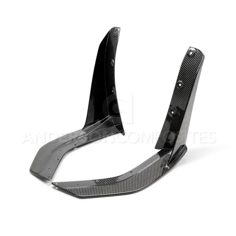Anderson Composites - Anderson Composites 2020 Ford Mustang/Shelby GT500 Carbon Fiber Front Splitter Wickers - Demon Performance
