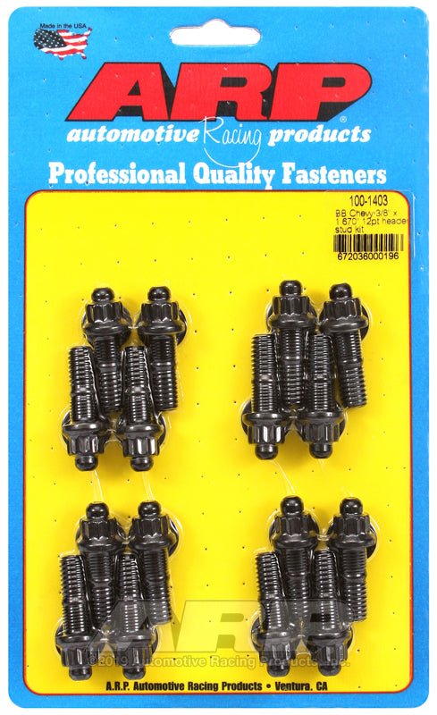 ARP - ARP BB Chevy 3/8 x 1.670in 12pt Header Stud Kit - Demon Performance